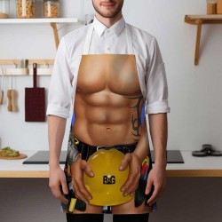 Забавна престилка за готвене с цветен принт 12232