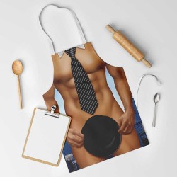 Забавна престилка за готвене с цветен принт 12233