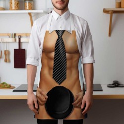 Забавна престилка за готвене с цветен принт 12233