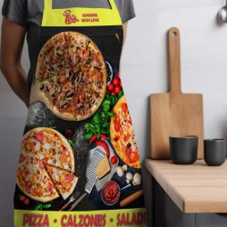 Забавна престилка за готвене с цветен принт 12235