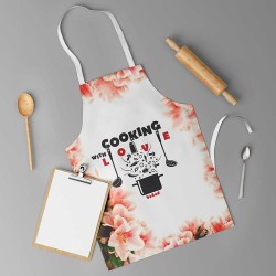 Забавна престилка за готвене с цветен принт 12236