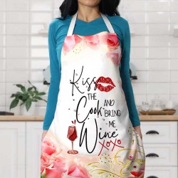 Забавна престилка за готвене с цветен принт 12237