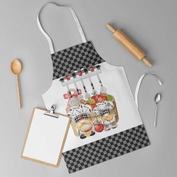 Забавна престилка за готвене с цветен принт 12238