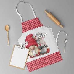 Забавна престилка за готвене с цветен принт 12240