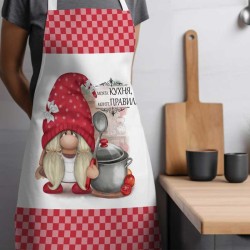 Забавна престилка за готвене с цветен принт 12240