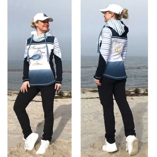 Спортно-елегантен дамски суитшърт Seagull