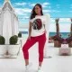 Спортен дамски комплект Indian woman в червено