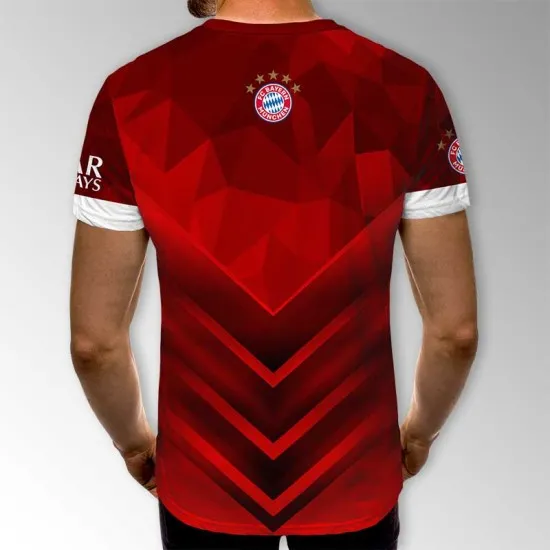 3D мъжка фенска тениска FC Bayern 