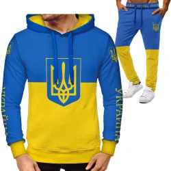 3D мъжки спортен екип с принт Украйна
