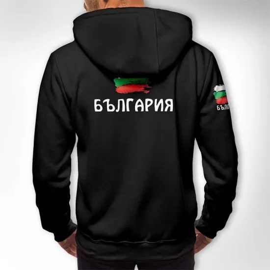 3D мъжки спортен суитшърт Българско знаме 